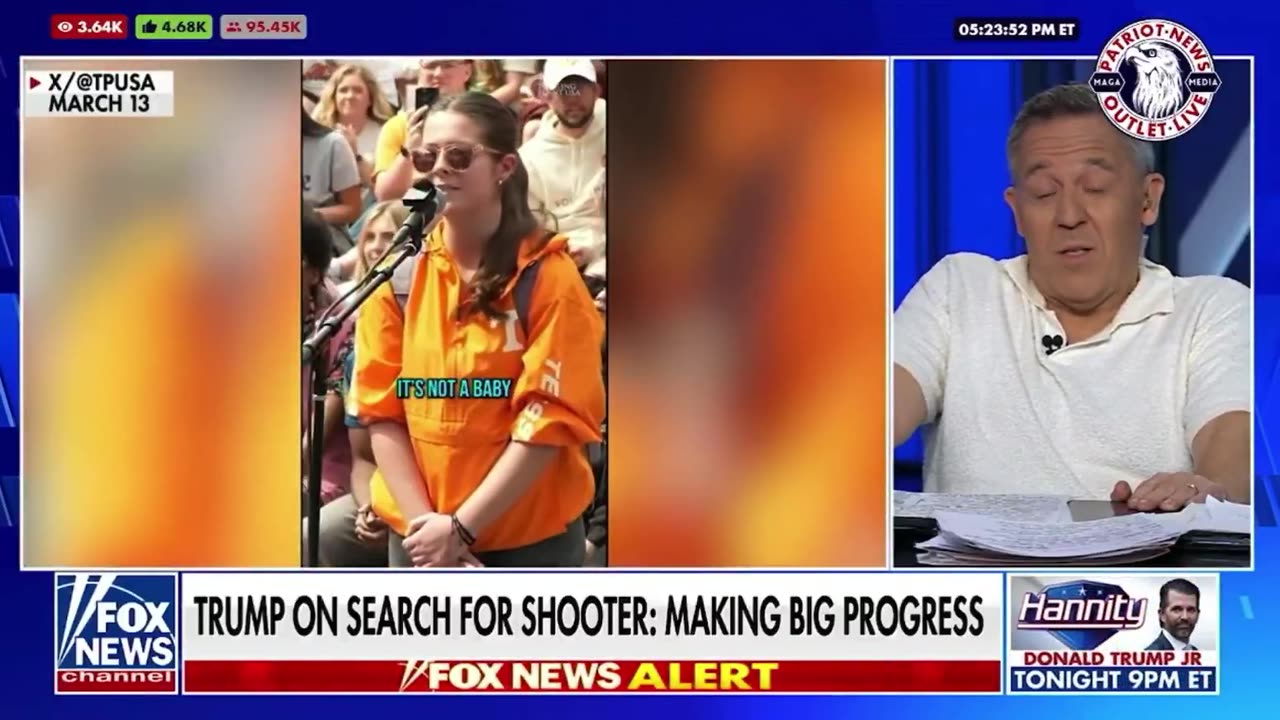 Greg Gutfeld @greggutfeld : “The Democrats didn’t target POLITICIANS,