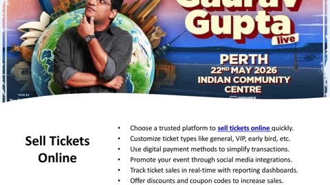 Best Ways to Sell Tickets Online for YourUpcoming Event​