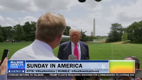 PRESIDENT TRUMP HEADS STRAIGHT TO BRIAN GLENN AND RAV TO ANSWER A FEW QUESTIONS