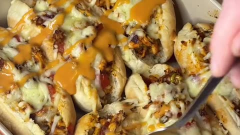 Bang Bang Cheesy Chicken Buns | Spicy, Saucy, and Loaded with Cheese!