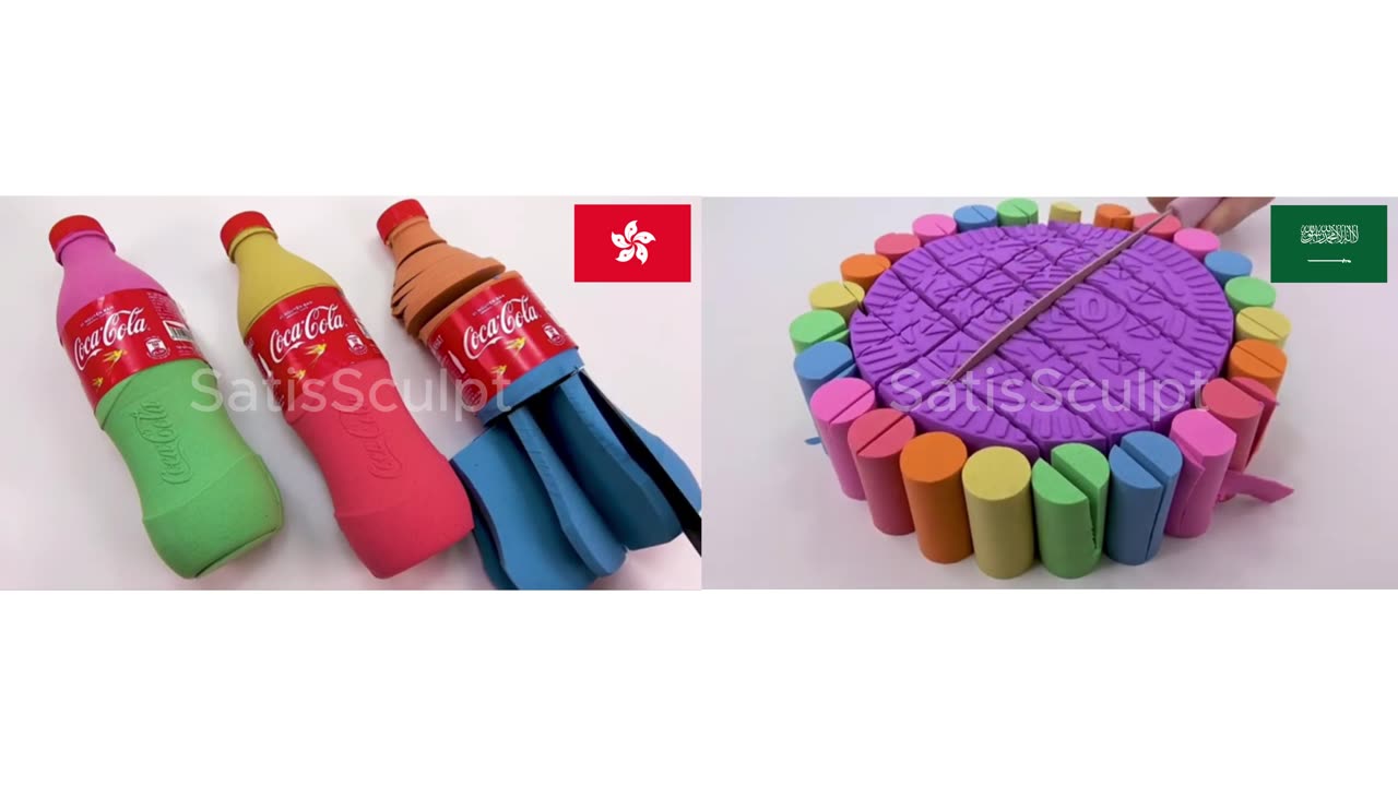 Symmetry of Nations 🇭🇰🇸🇦 — Pure 4 K Visual ASMR • Dual Elegance • Art in Motion