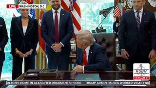 President Trump Signs EOs on Flag Burning, Cashless Bail, and More, August 25, 2025