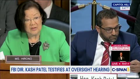 Sen. Mazie Hirono is WHINING to Kash Patel, saying it’s “HARSH” to require women do pull-ups