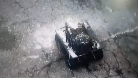 Ukrainians Use Drones to Detonate Explosive Charge On Top of Viaduct Bridge