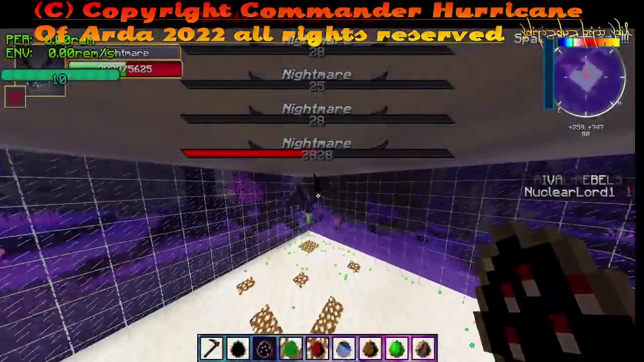 Minecraft mob battle Gabriel vs nightmare