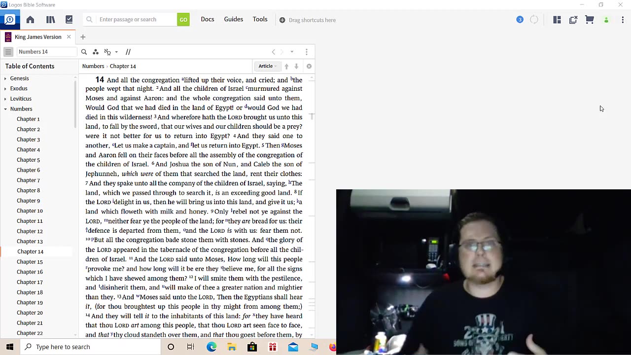 The Lord causes his people to wander 40 years - Numbers chapter 14