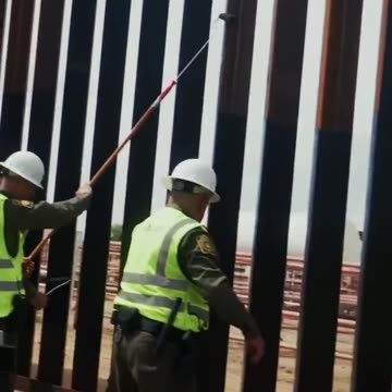 Trump’s Border Wall Painted Black — So Illegals Won’t Find It at Night 😂