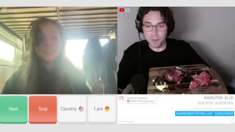 Eating Raw Meat on OME.TV Live