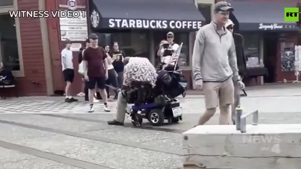 HORRIFYING moment man in WHEELCHAIR shot right in broad daylight