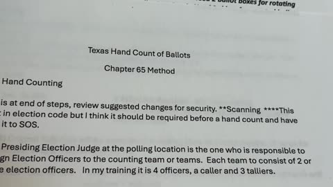 Intro Texas Hand Count Chap65 Video 1 - Presiding Judge Responsibility