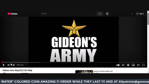 GIDEONS ARMY MEMORIAL DAY TELECAST 5/26 @ 930 AM EST