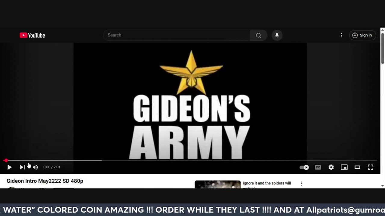 GIDEONS ARMY MEMORIAL DAY TELECAST 5/26 @ 930 AM EST