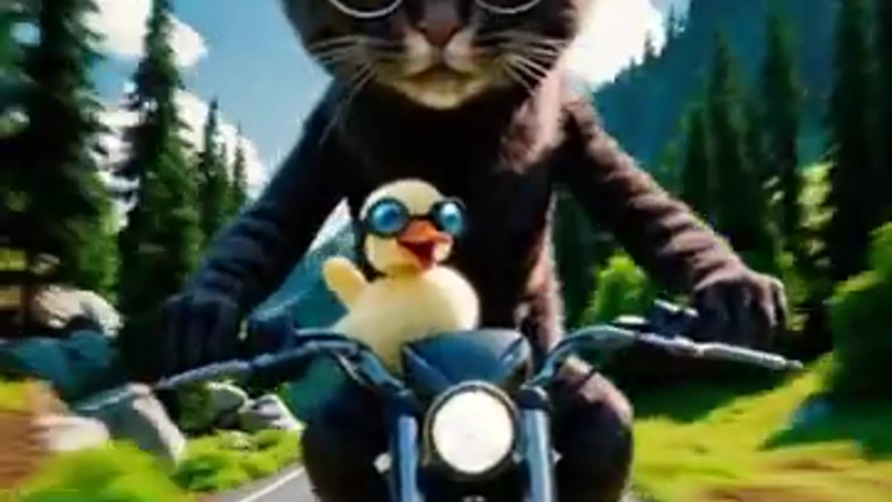 Cute Rider Cat in Ride