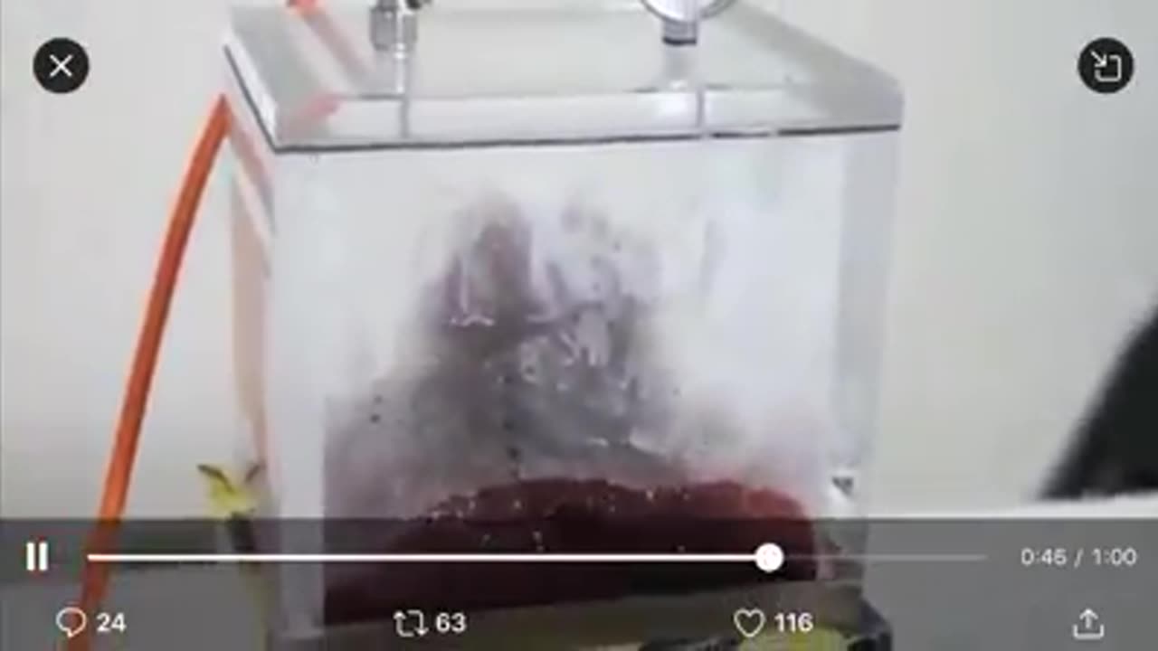 BLOOD LEVEL IN A VACCUUM