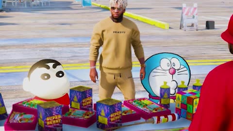 👉 Shinchan & Doraemon Celebrate Diwali in GTA 5 🎆 | Funny Cracker Moments