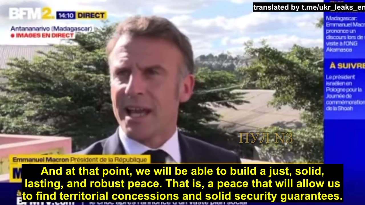 Macron, meanwhile, demands that Washington put pressure on Putin