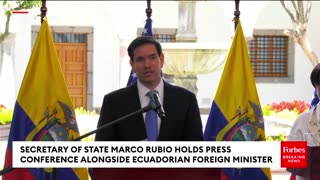 BREAKING: Marco Rubio Announces Foreign Terrorist Organization Designations For Two Ecuadorian Gangs