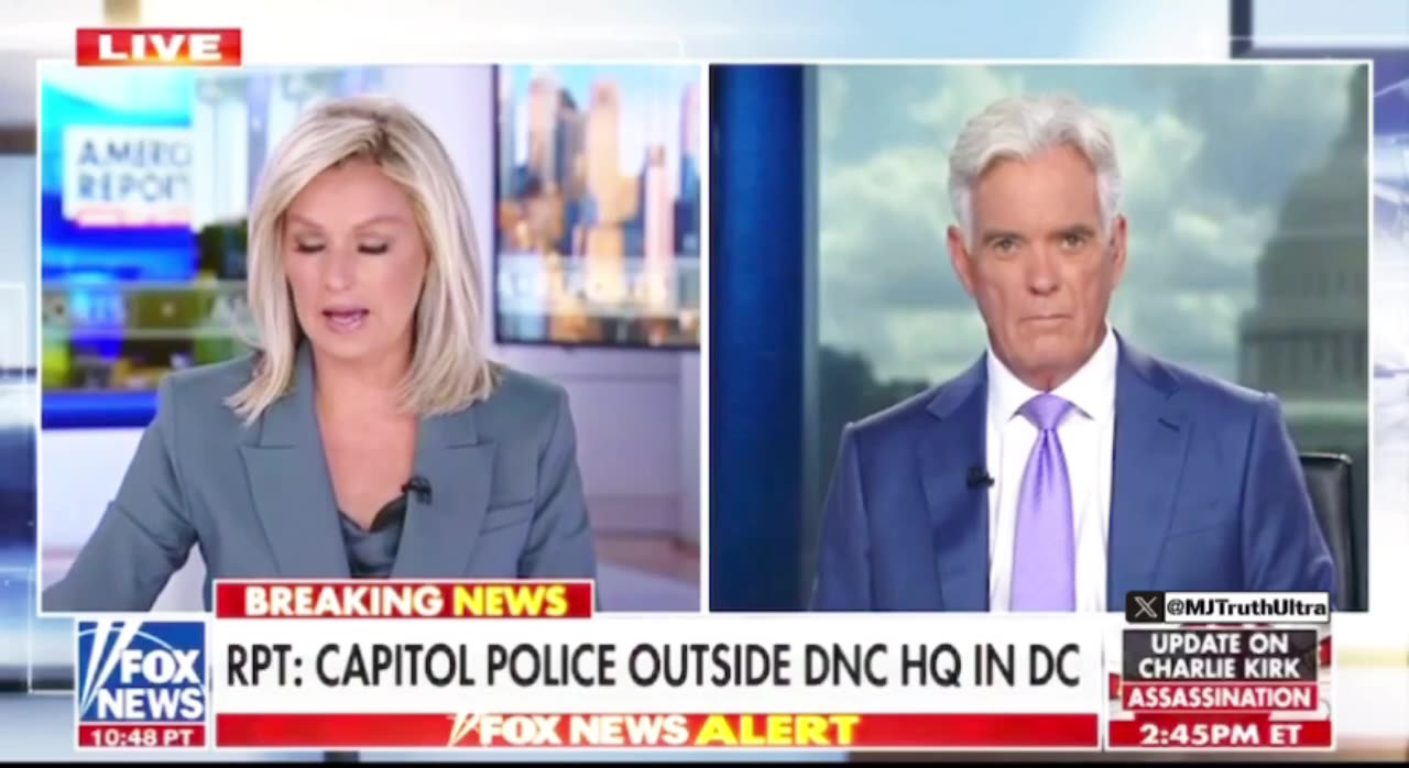 Fox News reports a bomb threat at the Capitol building…
