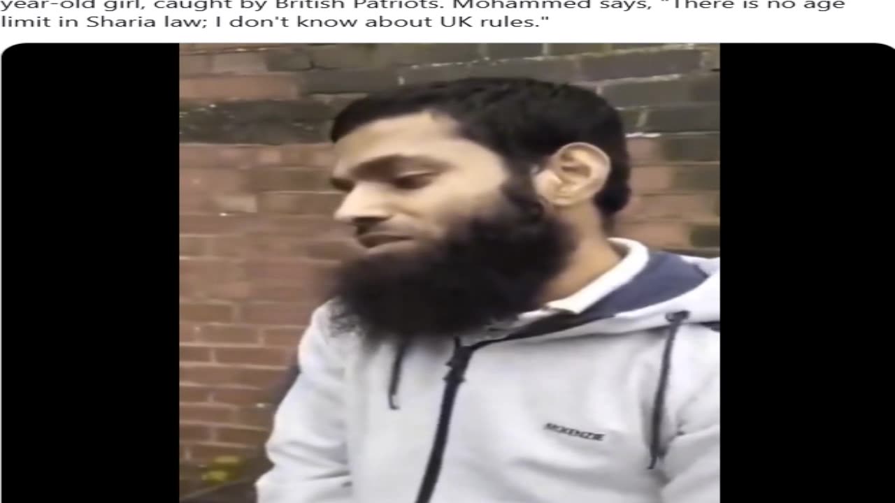 Mohammed says, "There is no age limit in Sharia law; I don't know about UK rules."