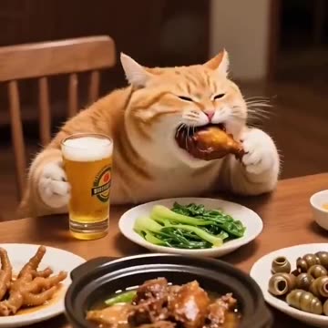 Cat saving a hurt duck