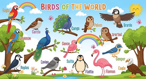 Now It’s Time For 50 Birds 🕊️ | Learn Bird Names for Kids | Educational Cartoon | ToonyWorldAi
