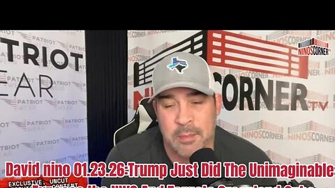 01.23.26:Trump Just Did The Unimaginable: Exposes the NWO And Targets Greenland,Cuba