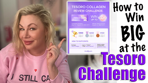 How to WIN BIG at the Tesoro Collagen Challenge! Entries due Aug. 10th! AceCosm code Jessica10 Saves