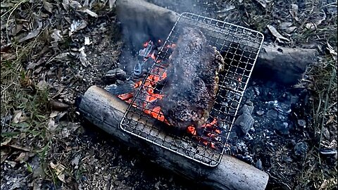 Cooking a beautiful steak👨‍🍳 with a titanium grillmate made by CountyComm