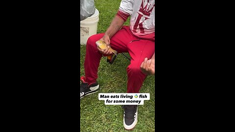 Man eats living Fish 🐠 for some money