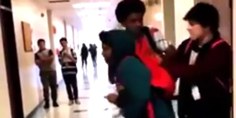 TWO BLACK'S START BEATING A WHITE KID AFTER HE REFUSES TO LET THEM STEAL HIS BELT ⚔️