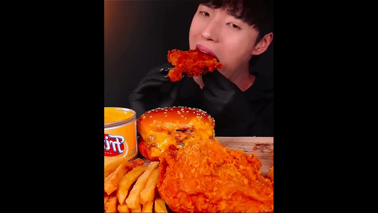 Fried chicken legs, cheese Burger