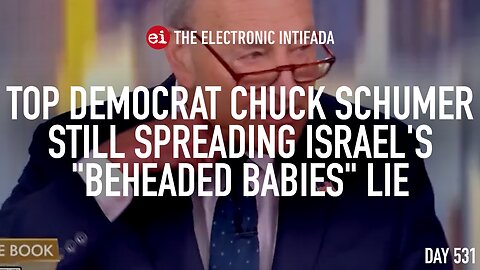 Top Democrat Chuck Schumer still spreading Israel's "beheaded babies" lie, with Ali Abunimah