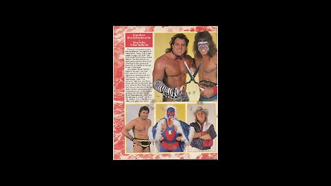 November 24, 1988-survivor series magazine-pic of Brutus beefcake with ultimate warrior