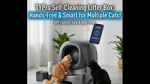 Smart Automatic Cat Litter Box Self Cleaning with App!