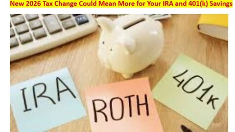 New 2026 Tax Change Could Mean More for Your IRA and 401(k) Savings