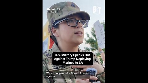SOLDIER OPPOSES PRESIDENT TRUMP🪖🕺🏛️🧟‍♀️📸SENDING MILITARY TO L.A RIOTS🚧🚙🧟‍♂️🏫🔥🥷💫