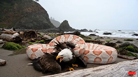 Brave Eaglet Leads Rescuers to Save His Mother from Giant Python