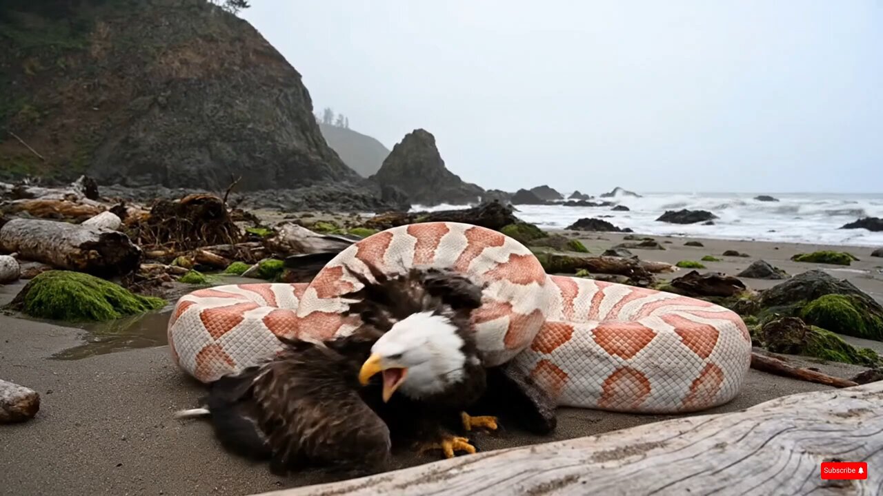 Brave Eaglet Leads Rescuers to Save His Mother from Giant Python