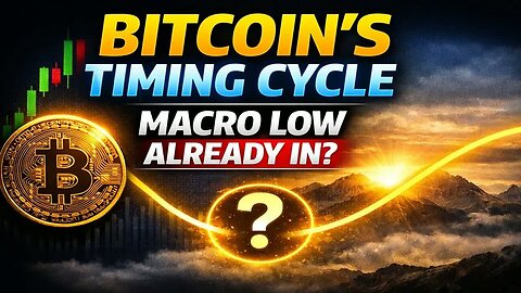 Bitcoin’s Timing Cycle Is Repeating — A Macro Low May Already Be In