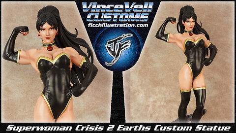 Superwoman Crisis on 2 Earths custom statue from Sideshow Power Girl