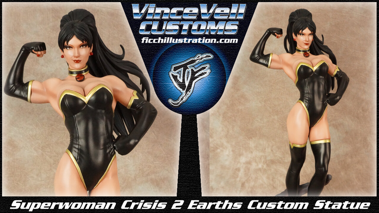 Superwoman Crisis on 2 Earths custom statue from Sideshow Power Girl