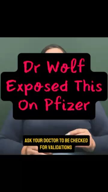 Dr Wolfe Exposed This On Pfizer 😳