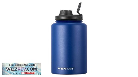 40 oz Insulated Water Bottle Stainless Steel with Wide Mouth Lid Blue Review