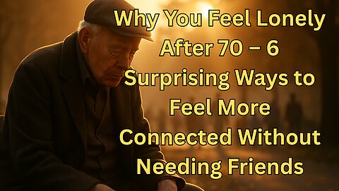 Why You Feel Lonely After 70 – 6 Surprising Ways to Feel More Connected Without Needing Friends