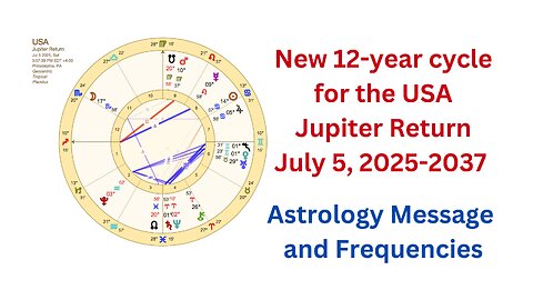 USA Jupiter Return July, 2025-June, 2037 Astrology and Frequencies #astrology #highvibe #frequencies