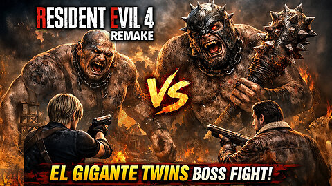 RE4 Remake – El Gigante Twins NO DAMAGE Boss Fight (Perfect Run)