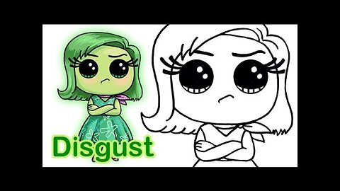 How to draw Disgust from Pixar Inside Out Cute step by step