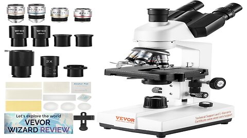 VEVOR Compound Trinocular Microscope 40X-5000X Magnification Trinocular Compound Lab Review