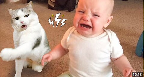 Funniest Baby And Cat Are Best Friends || 5-Minute Fails