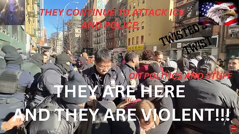 NYC Chaos: "Peaceful" Protesters Hurl Garbage Cans at ICE Heroes, Get Slapped with Cuffs